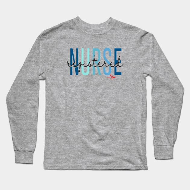 Vintage Registered Nurse RN Nursing Nurse Day and Nurse Week Long Sleeve T-Shirt by Flow-designs